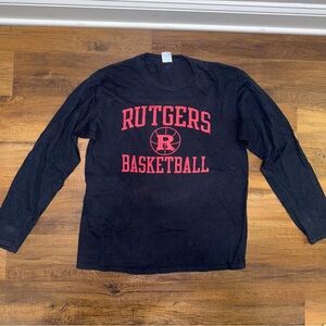 Rutgers University Men’s Basketball 100% Cotton Long Sleeve Tee